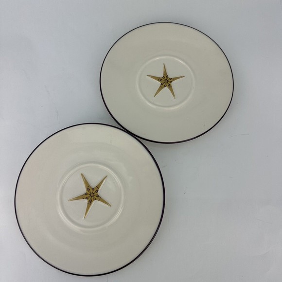 Starbucks Holiday 2006 Saucer Plate Blue Purple Rim Starfish - Picture 2 of 7